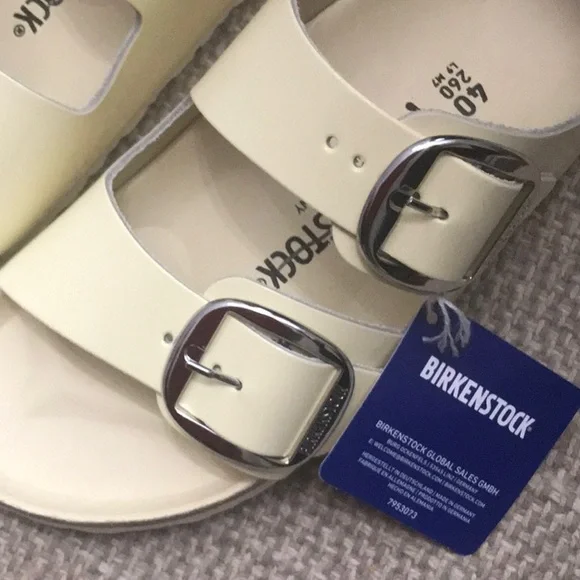 Birkenstock Arizona Big Buckle
Natural Leather Patent NWT size 40/L9 - Picture 11 of 11
